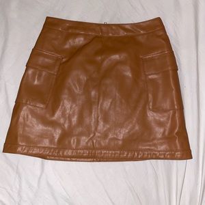 Leather miniskirt